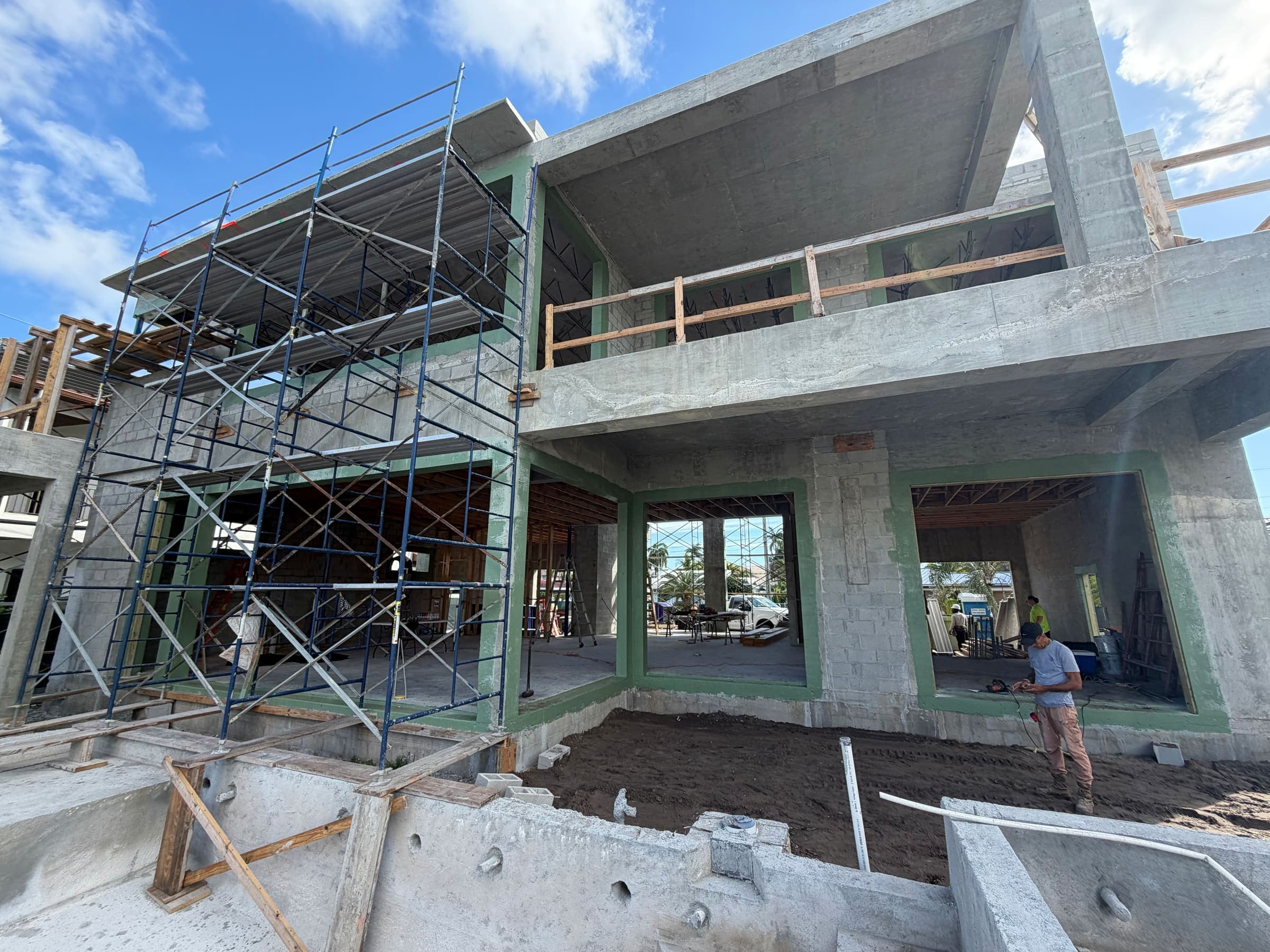 Structural construction phase of a design-build project in South Florida